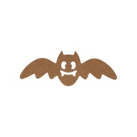 Silhouette MDF 15 cm | Chauve-souris souriante