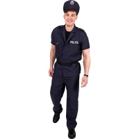 Déguisement de policier classique à manches courtes pour homme