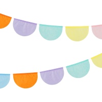 Guirlande de franges pastels de 3,00 m
