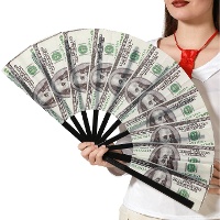 Éventail grand format d'argent