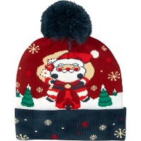 Bonnet de Noël pour enfant à pompon