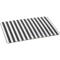 Set de table individuel 45 x 30 cm à rayures noires et blanches