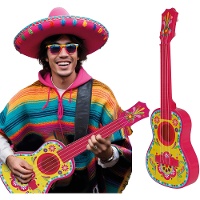 Guitare mexicaine colorée de 54 cm