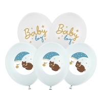 Ballons en latex Baby lune de 30 cm - 6 unités