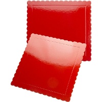 Base pour gâteau de 30 x 30 x 0,3 cm carrée - 5 unités