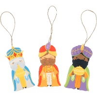 Suspensions Rois Mages 12 cm - lot de 3