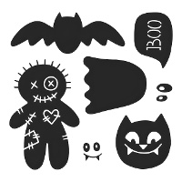 Matrices de découpe à motifs d'Halloween - 5 unités