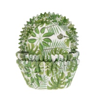 Capsules à cupcakes à feuilles vertes - Maison de Marie - 50 pcs.