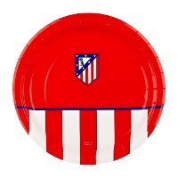 Assiette Atlético de Madrid rouge 18 cm - lot de 8