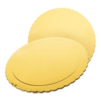 Socle à gâteau 20 x 20 x 0,3 cm rond - 1 unité