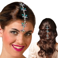 Bijoux adhésifs pour cheveux en forme de fleurs - 1 feuille