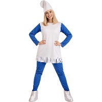 Déguisement de lutin bleu pour femme