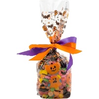 Sac à bonbons Halloween citrouille 12,5 x 24 cm - Décorer - 20 pcs.