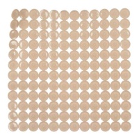 Tapis de douche antidérapant 54 x 54 cm en brique beige