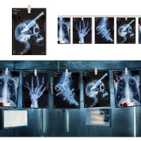 Guirlande de radiographies de 3 m 16x22 cm