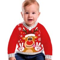 Pull de Noël à motif de renne pour bébé