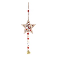 Pendentif décoratif en forme d'étoile en bois de 30 cm