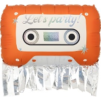 Ballon rétro en forme de cassette de 91 x 58 cm