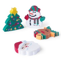 Gommes à effacer de Noël - 4 unités