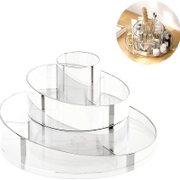 Organisateur de maquillage rotatif 3 niveaux 360° de 16,5 x 16,5 x 18 cm