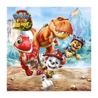 Serviettes Paw Patrol Dino Movie de 16,5 x 16,5 cm - 20 pièces