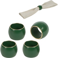 Anneaux de serviette Royal vert - lot de 4