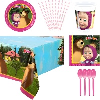 Pack de fête Masha et l'Ours - 8 personnes