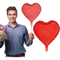Ballon en forme de coeur rouge de 40 cm