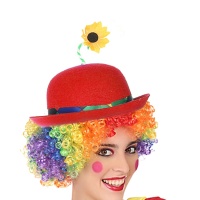Chapeau de clown avec fleur