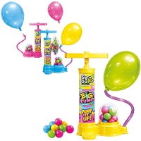 Pompe à air avec chewing-gums et ballons - 1 unité