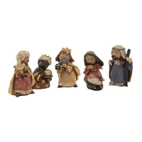Figures de la Nativité avec rois - 6 pièces