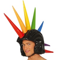 Crête gonflable multicolore pour adulte