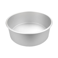 Moule rond en aluminium de 25 x 25 x 7,5 cm - Decora