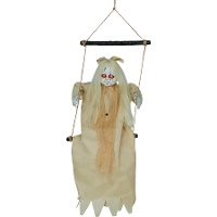 Pendentif de fille sur une balançoire avec lumière et son de 75 cm