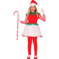 Déguisement d'elfe rouge et blanc pour enfants