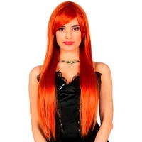 Perruque cheveux longs et lisses de couleurs - 1 unité