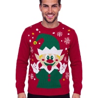 Pull de Noël elfique pour homme