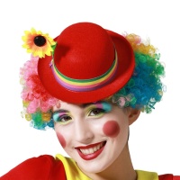 Mini chapeau de clown avec fleur