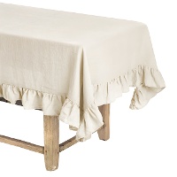 Nappe de 2,50 x 1,45 m en tissu volant naturel