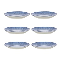 Assiette de 20 cm onde japonaise bleue - Vessia - 6 unités