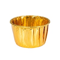 Capsules pour cupcakes de 5 cm en or métallisé - 50 unités