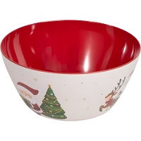 Saladier de Noël décoré du père Noël, 25 cm