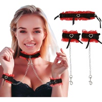 Ras-de-cou et bracelets de poignet à chaînes