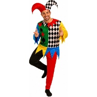 Costume de harlequin coloré