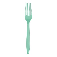 Fourchettes en plastique de 18 cm de couleurs - 24 unités
