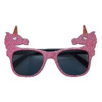 Lunettes de soleil licorne rose