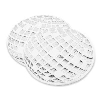 Serviettes disco argentées de 16,5 x 16,5 cm - 12 unités