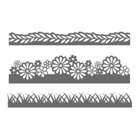 Matrices de bordure avec fleurs et branches - Artemio - 3 unités
