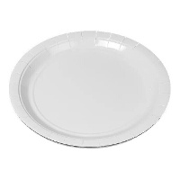 Assiettes en carton blanc de 20 cm - 10 unités