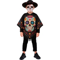 Poncho Jour des Morts pour enfant